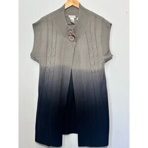 Monroe‎ & Main Knit Sleeveless Button Front Sweater Vest XL